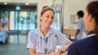 Nurse at the reception