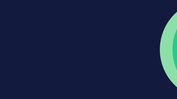 An abstract image of green ovals on a navy background.