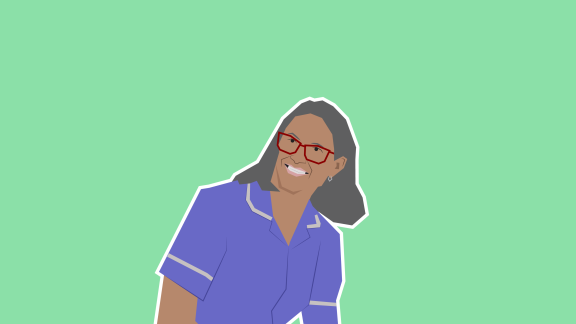 Animated headshot of healthcare worker