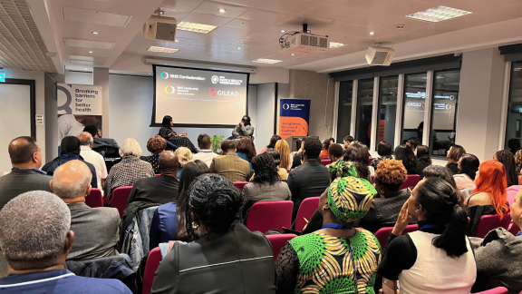 Attendees listening to Victor Adebowale at the 2026 Black History Month event