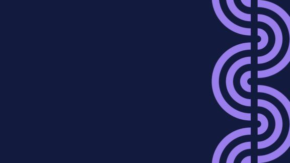 Purple banner with light purple curvy lines on the right side 