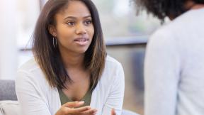 A young person attending counselling.