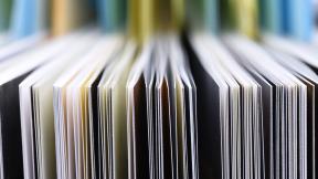A row of files.