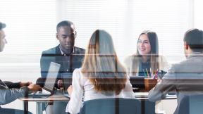 Office workers meeting - banner