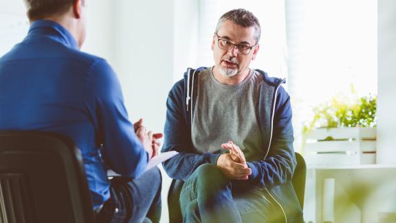 A patient in counselling.