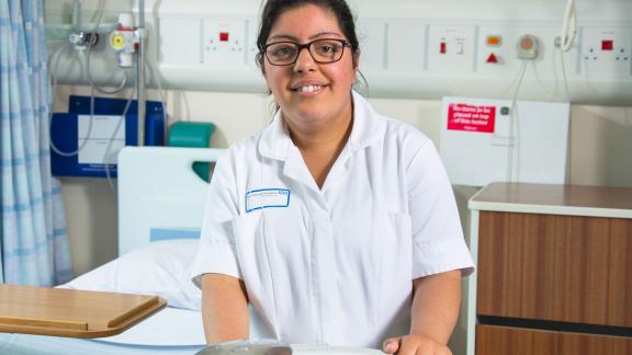 An apprentice healthcare assistant.