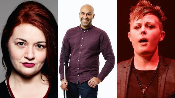 Dr Hannah Barham-Brown, Amar Latif and Fletch@
