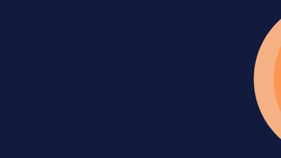 An abstract image of orange ovals on a navy background.