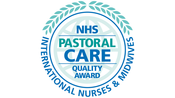 NHS Pastoral Care Quality Award logo: International nurses and midwives