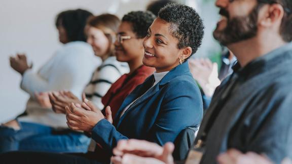 Delegates in session