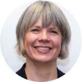 Headshot of Beverley Harden who has short chin length blonde hair