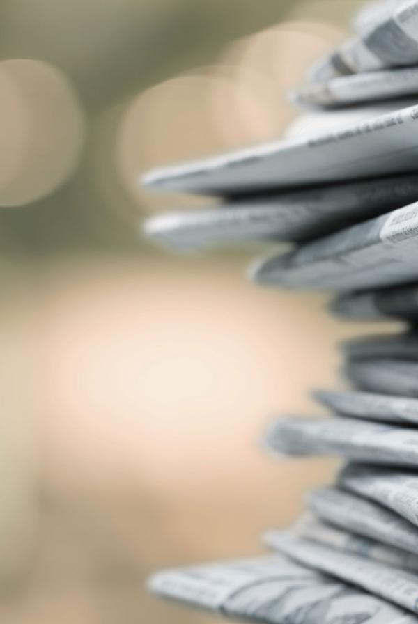 A pile of newspapers
