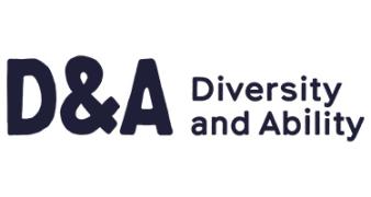 Black D&A Diversity & Ability Logo on a white background