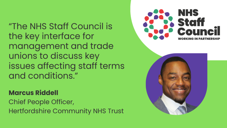 Headshot of Marcus Riddell with quote