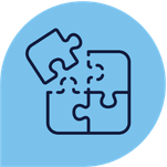 Puzzle pieces fitting together, representing skills, experience and role alignment