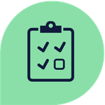 Checklist on a clipboard, representing requirements or competencies