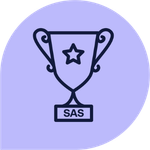 Trophy labelled ‘SAS’, representing excellence and achievement