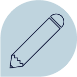 An icon of a pencil.