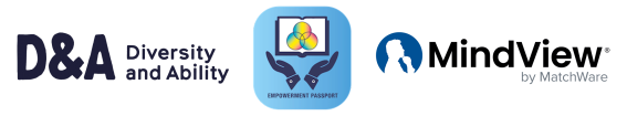 Showing three logos: Diversity and Ability, Empowerment Passport and Mindview logo.